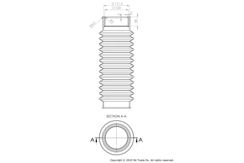Труба гофрированная Vilpe d 110мм