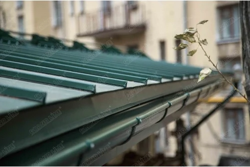 Кронштейн трубы на кирпич GL PU 90 мм RAL 6005 зеленый мох