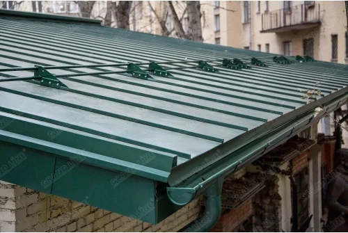 Соединитель желоба GL PU 125 мм RAL 6005 зеленый мох