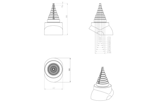 Ворот антенный (12-90мм) черный