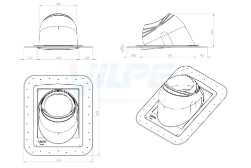 Элемент проходной Vilpe Piippu №1 (200-265) кирпичный