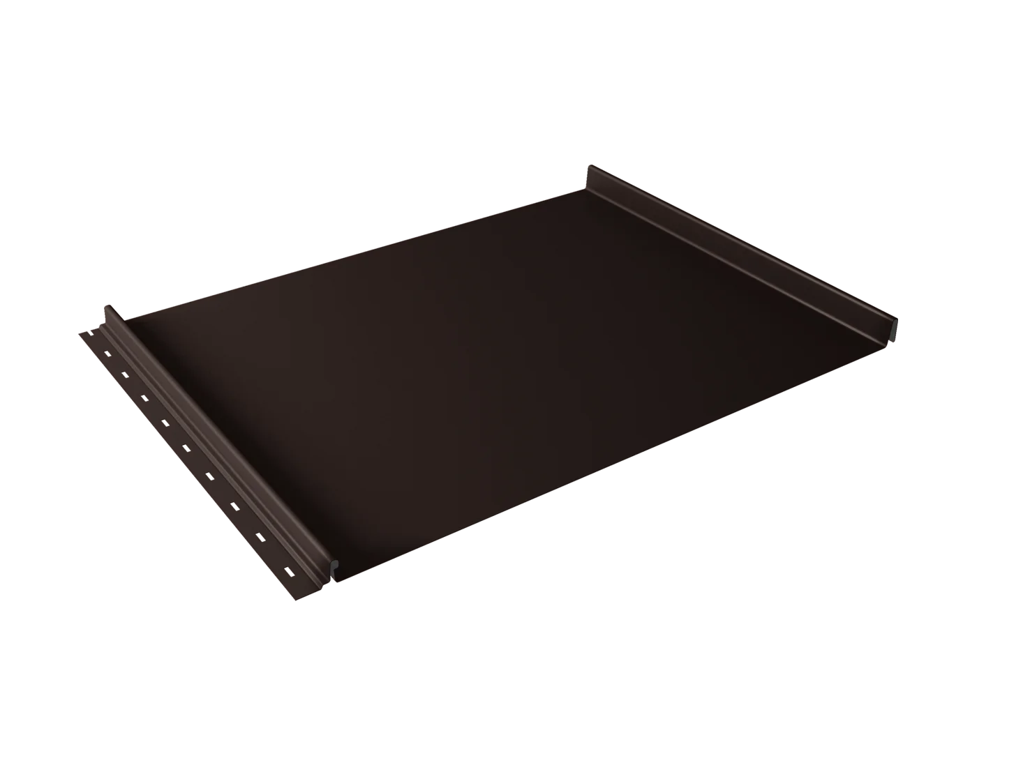 Кликфальц Grand Line 0,7 PE с пленкой на замках RAL 8017 шоколад