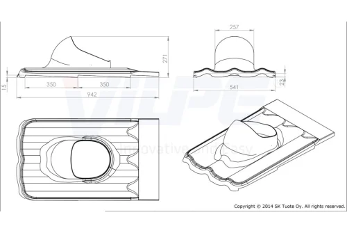 Элемент проходной Vilpe Muotokate XL зеленый