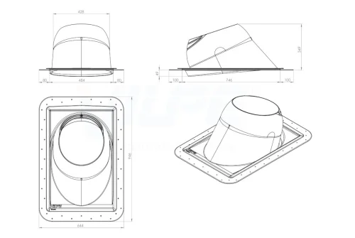 Элемент проходной Vilpe Piippu №2 (280-380) коричневый