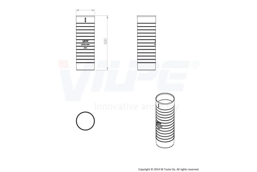 Патрубок монтажный Vilpe Ross 160 черный