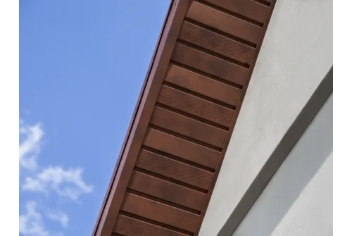 Софит металлический Grand Line центральная перфорация 0,5 Satin с пленкой RAL 3005 красное вино