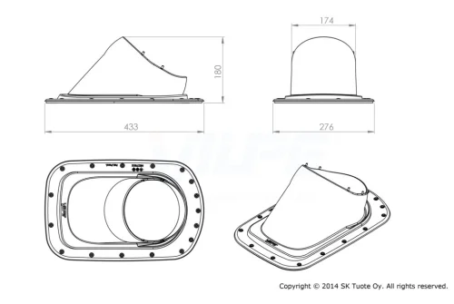 Элемент проходной Vilpe Classic Vino 2K коричневый