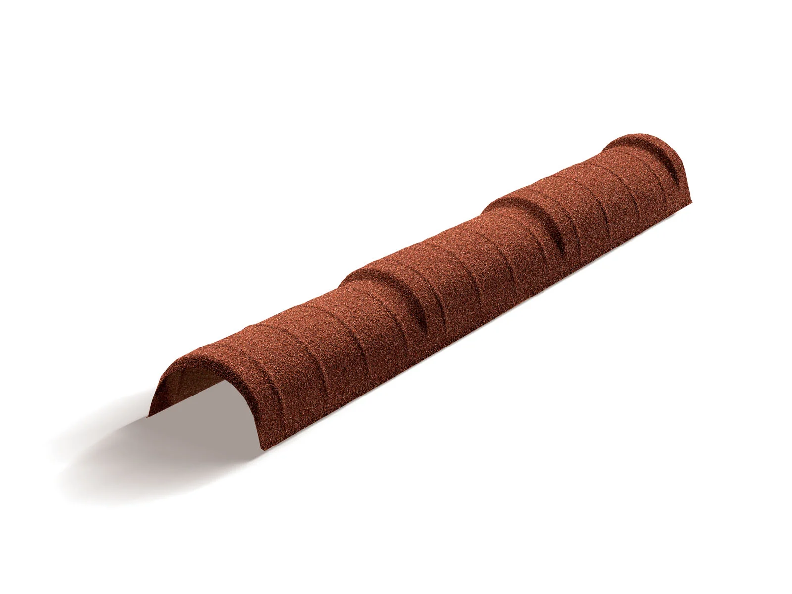 Конек полукруглый тройной для композитной черепицы Metrotile скарлет (1,14м)