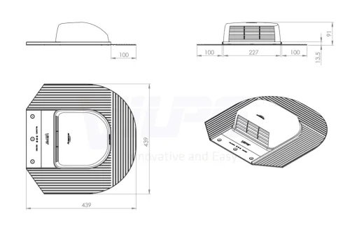 Вентиль кровельный Vilpe Huopa/harja KTV черный