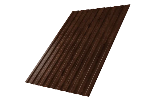Профнастил С8A v01 0,45 Print Elite с пленкой Cherry Wood TwinColor - Столица крыш