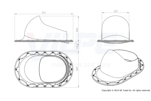 Элемент проходной Vilpe Classic XL кирпичный