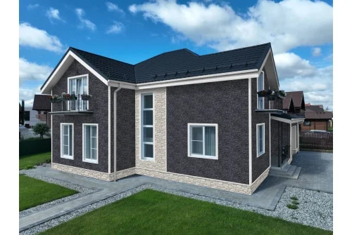 Металлочерепица "Квинта плюс" ("Kvinta plus") 0,5 Rooftop Бархат RAL 7024 мокрый асфальт