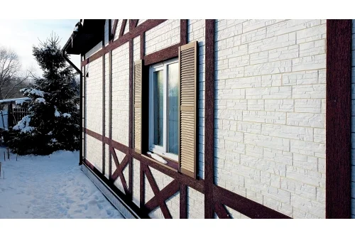 Фасадная панель Grand Line Сланец Classic молочный