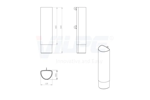 Удлинитель Vilpe Ross 125 серый