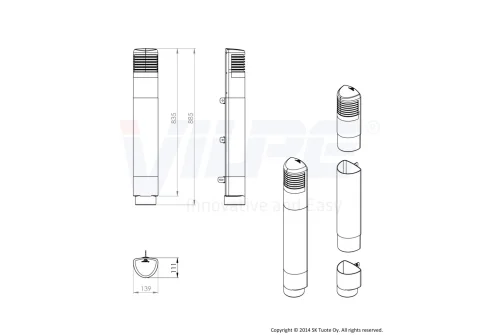 Комплект ремонтный Vilpe Ross 125/110 черный