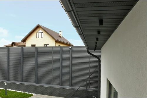 Софит Premium Acryl Grand Line частично перфорированный графит (3,0м)