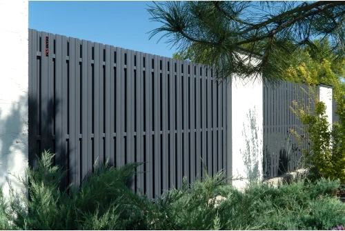 Штакетник Twin с прямым резом 0,5 Satin RAL 7024 мокрый асфальт