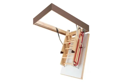 Лестница чердачная складная FAKRO LWL Extra 60х130/305 (деревянная с повышенной теплоизоляцией)