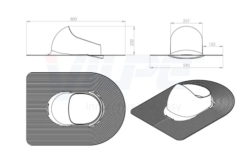 Элемент проходной Vilpe Huopa XL черный