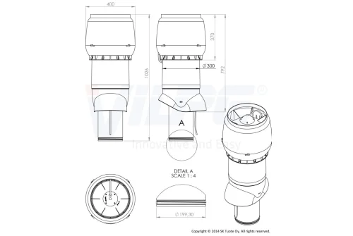 Вентилятор Vilpe Eсo250P 200/500 красный