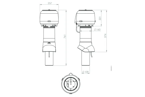 Вентилятор Vilpe Eco110P 110/500 черный