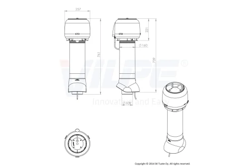 Вентилятор Vilpe Eco110P 110/700 серый