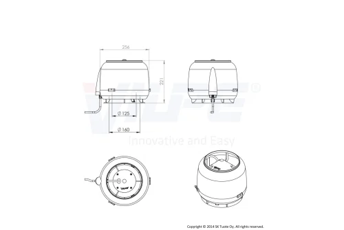 Вентилятор Vilpe Eco110S с основанием черный