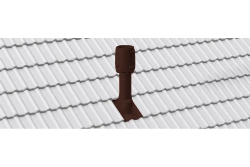 Дефлектор вытяжной вентиляции для волновой черепицы (h 700 мм, d 160 мм) Франкфуртская, Таунус коричневый