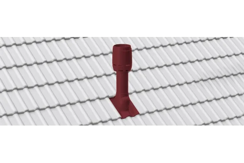 Дефлектор вытяжной вентиляции для волновой черепицы (h 700 мм, d 160 мм) Франкфуртская, Таунус вишня
