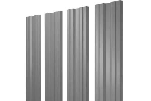 Штакетник Twin с прямым резом 0,4 PE RAL 7004 сигнальный серый