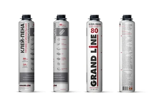 Клей-пена профессиональная универсальная Grand Line 80, 750мл, 840г