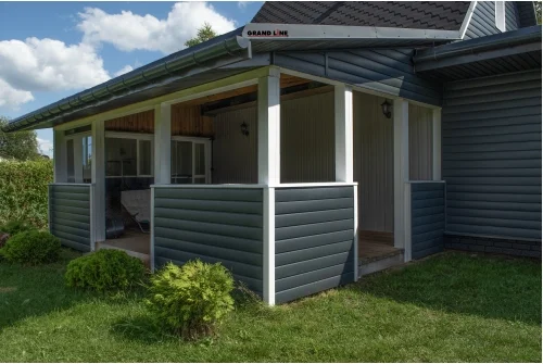 Сайдинг Блок-хаус Grand Line Acryl графит (3,0м)