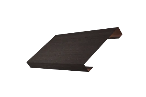 Ламель лицевая 125 забора жалюзи Texas 0,45 Print Elite Coffee Wood TwinColor