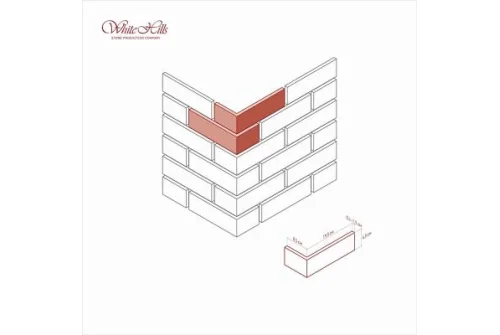 Угловой элемент White Hills Торн Брик 326-85 с расшивкой 1,2 см
