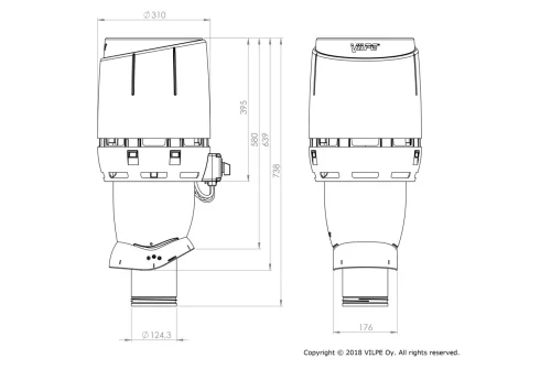 Вентилятор Vilpe Flow Eсo125Р/500 антрацит