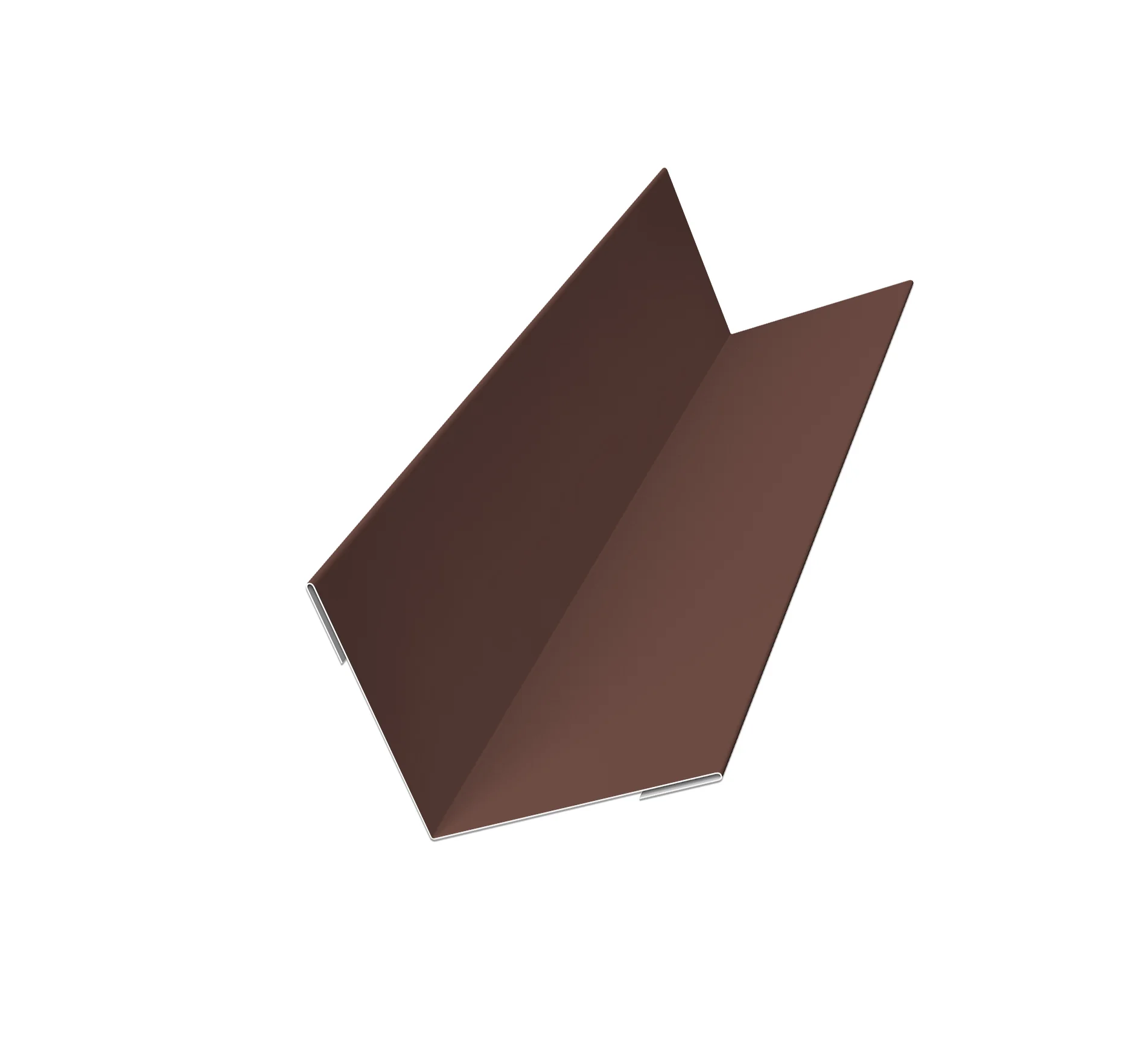 Угол внутренний HAUBERK 0,45 PE с пленкой RAL 8017 шоколад (1,25)