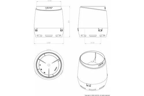 Колпак для трубы Vilpe Flow d110 серый