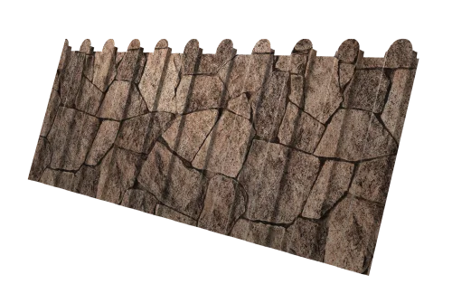Профнастил С8A v01 фигурный 0,45 Print Elite King Stone TwinColor - Столица крыш