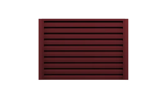 Ламель забора жалюзи Milan new 0,45 PE с пленкой RAL 3005 красное вино