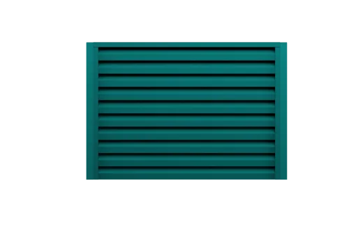 Ламель забора жалюзи Milan new 0,45 PE с пленкой RAL 5021 водная синь