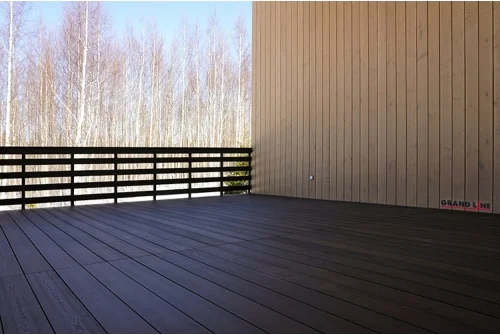 Террасная доска ДПК Grand Line 140мм вельвет и тиснение под дерево Графит 3м (БШТ)
