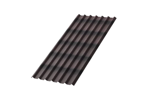 Черепица Ондулин коричневая