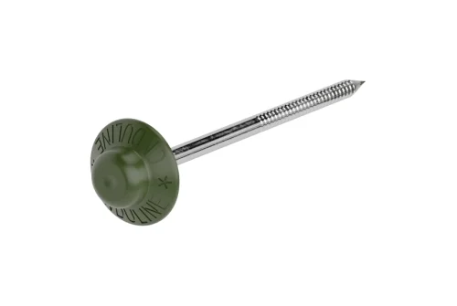 Гвозди с литой шляпкой Ондулин 75 мм зеленые