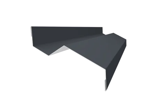 Планка примыкания внакладку 25х17х35х17 0,45 Drap RAL 7024 мокрый асфальт (2м)