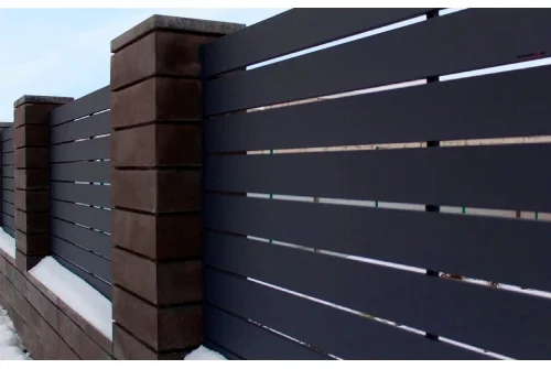 Ламель обратная 125 забора жалюзи Texas 0,45 Drap TX RAL 7024 мокрый асфальт