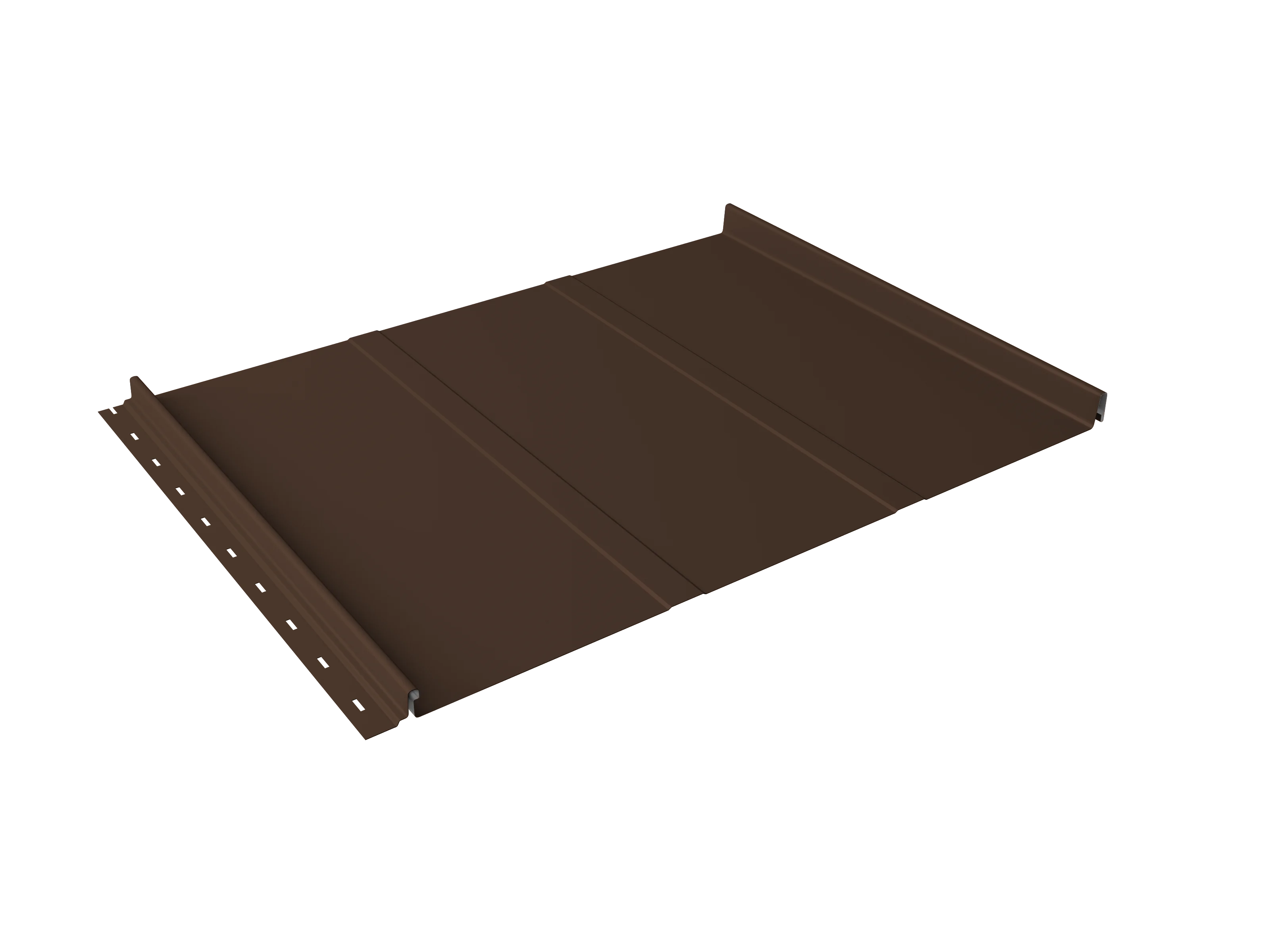 Кликфальц Line Grand Line 0,7 PE с пленкой на замках RAL 8017 шоколад