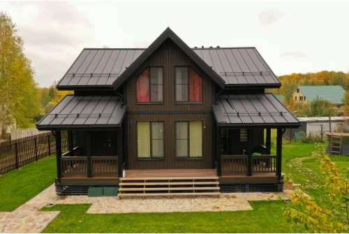 Кликфальц Grand Line 0,45 Drap с пленкой на замках RAL 9005 черный