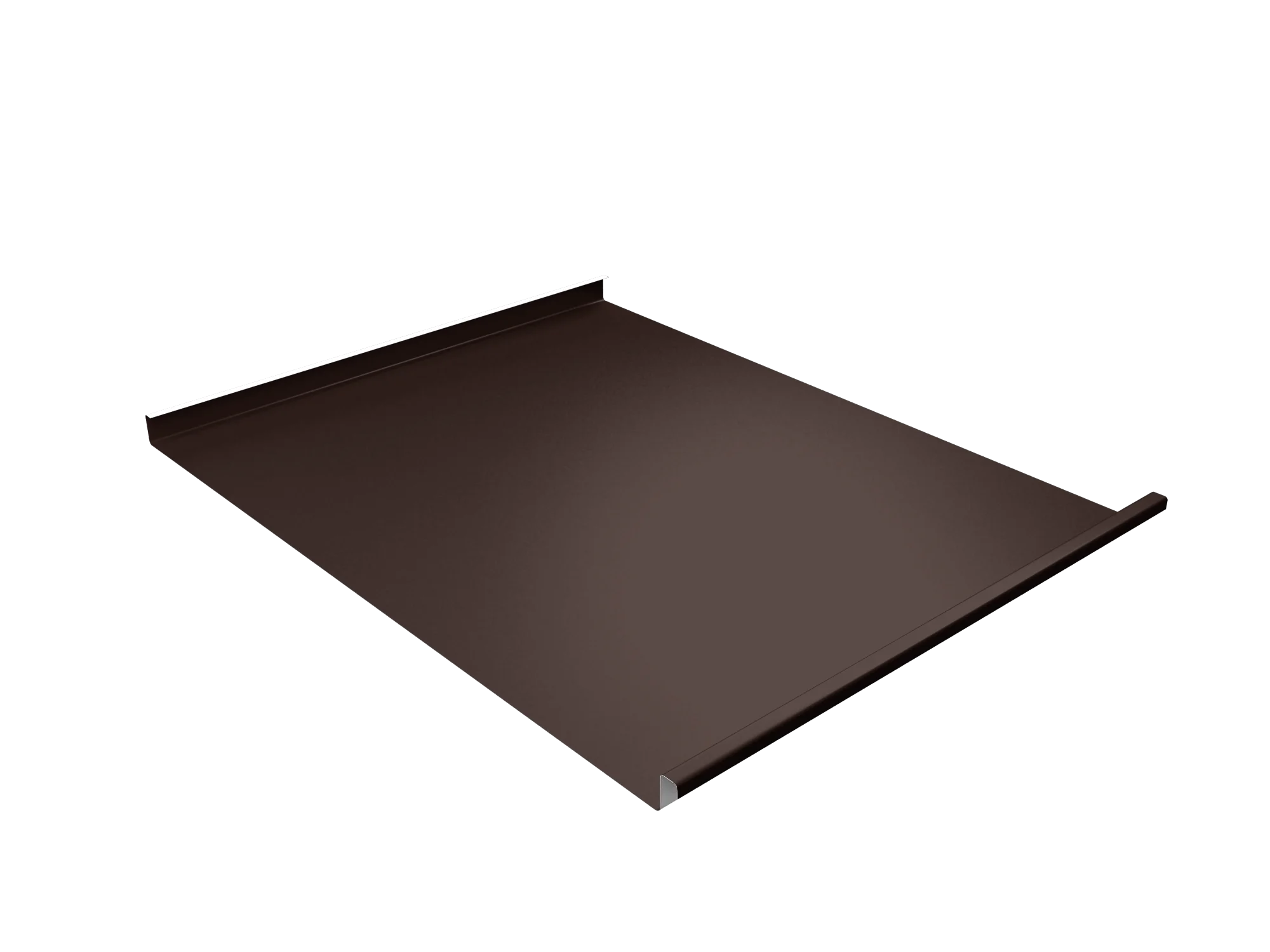 Фальц двойной стоячий Grand Line 0,5 PurLite Matt с пленкой на замках RAL 8017 шоколад