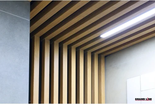 Кубообразная рейка GL Ш50/В50 Honey Wood Zn 0,45 L=3м