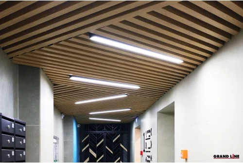 Кубообразная рейка GL Ш50/В50 Honey Wood Zn 0,45 L=3м